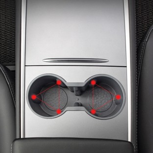 Auto Becherhalter für Tesla Model 3 / Y Grau