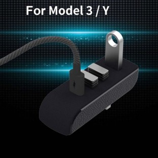 Tesla Model 3/Y Auto AH37 3 USB +1 Typ-C/USB-C Port Docking Station Schwarz