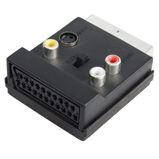 21 Pin Scart Stecker zu Buchse S-Video 3 RCA Adapter Umschaltbar in Out Audio Konverter