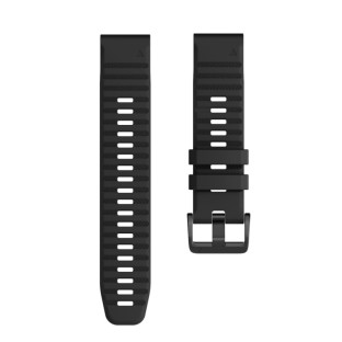 Garmin Fenix 7X / 6X 26mm Smart Watch Schnellverschluss Silikonarmband Schwarz