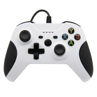 Manette de jeu USB avec câble pour Xbox One/One X/One S Blanc
