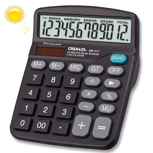 Multifunctional Solar Calculator Black