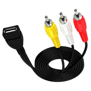 USB Buchse zu 3 x RCA Stecker Audio Video Splitter Kabel 1.5 Meter