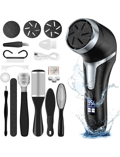 Cordless callus remover with suction function 10in1 set
