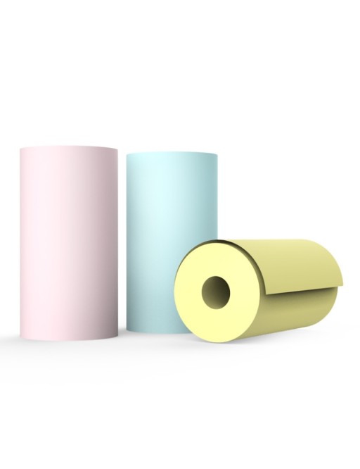 3 pezzi di carta termica colorata per stampanti 57 x 25 mm