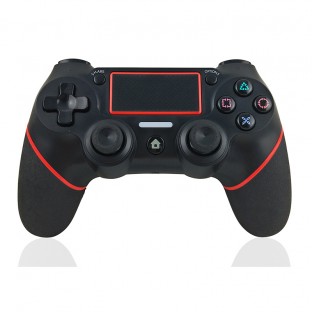 Controller di gioco senza fili per Playstation 4 Nero Rosso