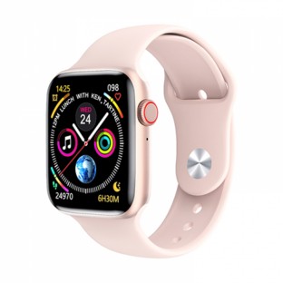 Smartwatch completo di schermo tattile in oro rosa