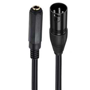 6.câble haut-parleur 35mm femelle vers XLR mâle 50cm