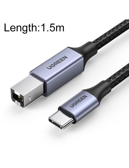 Ugreen 1.5m USB-C to USB-B Printer Data Cable Black