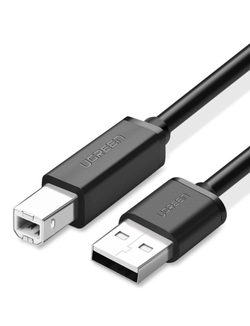 Ugreen 3m câble d'imprimante USB 2.0 nickelé noir