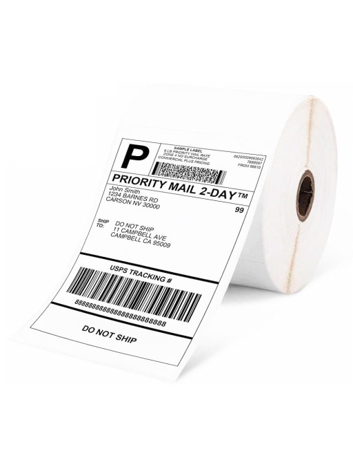 500 pezzi rotolo di carta termica per etichette da 4" × 6" per etichette di spedizione