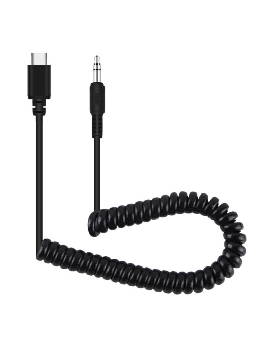 PULUZ 3.5mm TRRS plug to USB-C plug 100cm black
