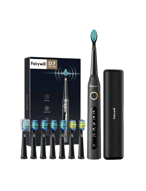 FairyWill FW-507 Plus sonic toothbrush with head set and case