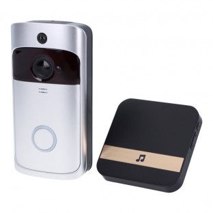 Wireless doorbell with camera, speaker and motion detection