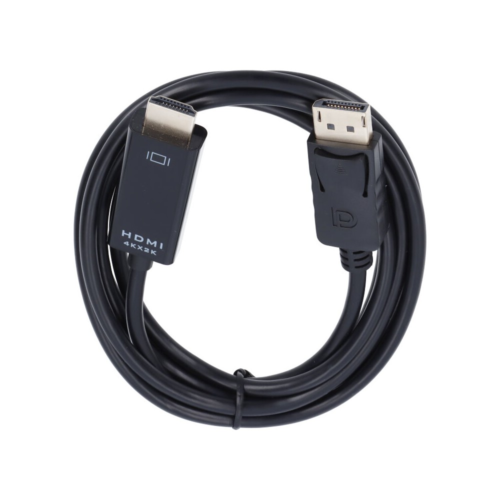 1.8M DisplayPort (Male) to VGA (Male) Cable 4K Black