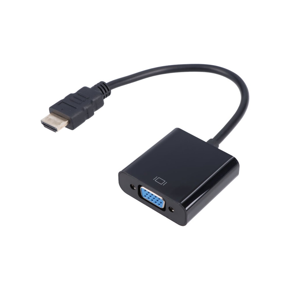 15cm HDMI (male) to VGA (female) Adapter Black