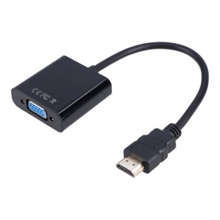 15cm HDMI (male) to VGA (female) Adapter Black