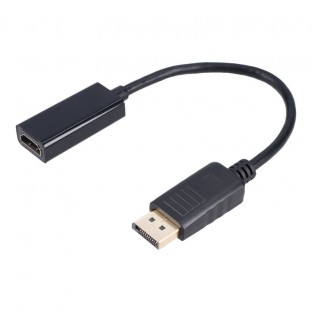 26mm Adaptateur DisplayPort (mâle) vers HDMI (femelle) 1080P noir