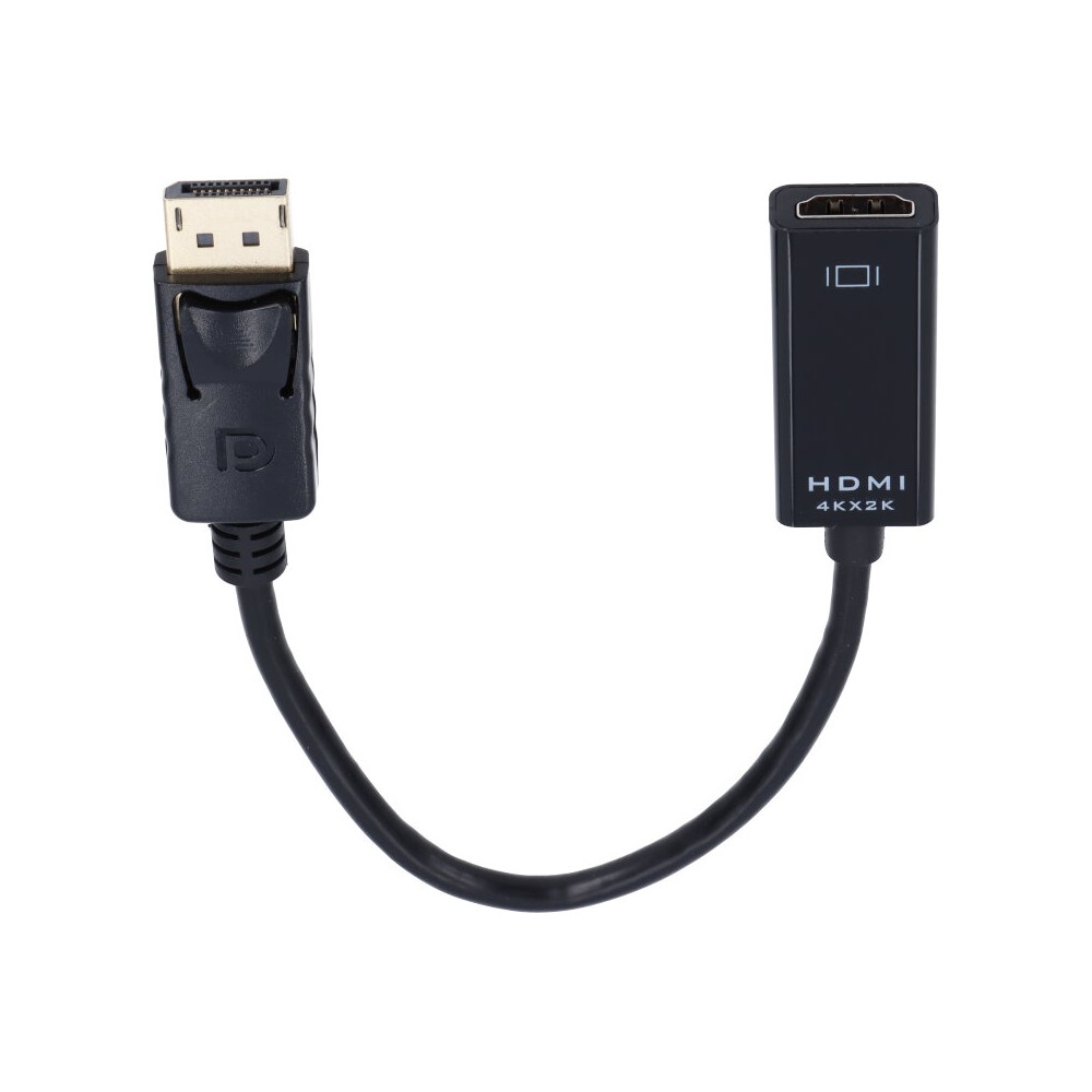 Adaptateur DisplayPort (mâle) vers HDMI (femelle) 4K 26mm noir